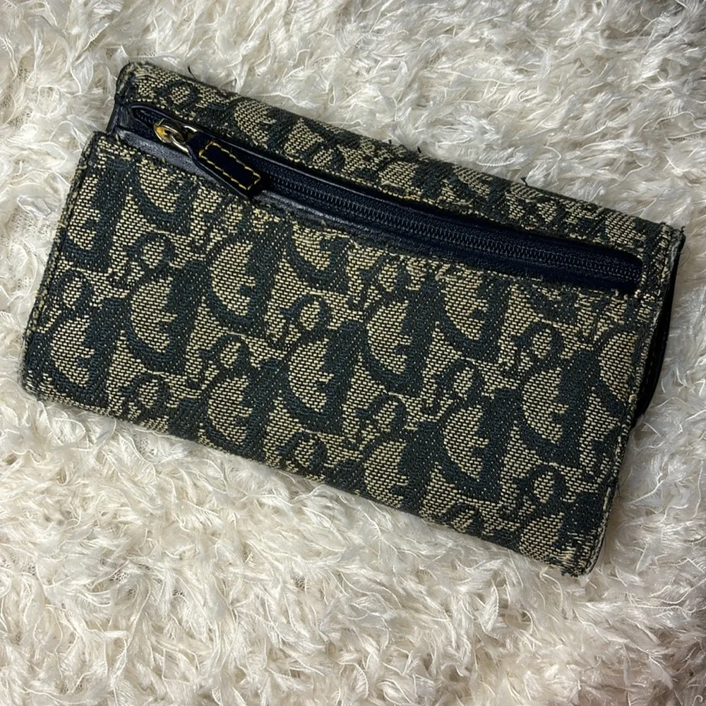 Christian Dior saddle trotter trifold wallet